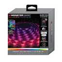 Monster 32.8ft Sound Reactive RGB+W Light Strip, Smart Multi-Color + Multiwhite, Indoor Use, App & Voice Control, Xtreme Easy Assembly