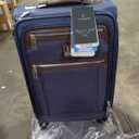 Travelpro Platinum Elite Softside Expandable Carry on Luggage, 8 Wheel Spinner Suitcase, USB Port, Suiter, Men and Women, True Navy Blue, Carry On 21-Inch