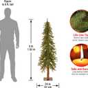National Tree Company 5 ft Unlit Hickory Cedar Artificial Christmas Tree, 371 Tips, Metal Plate Base, Green