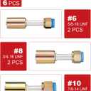 Air Conditioning AC Fitting Set Straight 90 Degree 45 Degree 42pcs, 5/8" #8, 3/4" #10, 7/8" #12