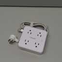 Surge Protector Power Strip - CHCORE 5Ft Braided Extension Cord with 8 Outlets with 4 USB (2 USB C) Charging Ports, Flat Plug Multi Plug Outlet Extender Charging Station for Home Office, ETL, White