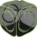 Kitty City Large Outdoor Cat Play Cube, Mesh Pop-Up Cat Enclosure for Indoor & Outdoor Use, Expandable Modular Cat Playpen with Zippered Access - Green