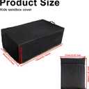 Kids Black Sandbox Cover for Step2 Naturally Playful Sandbox II, 600D Oxford Cloth 53x33x18 Inch Waterproof Sandboxes Lid with Storage Sand Box Bag for Outdoor Toys