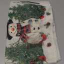 Artoid Mode Snowman Birds Trees Christmas Table Runner, Seasonal Silver Winter Holiday Kitchen Dining Table Decoration for Home Party Decor 13 x 36 Inch