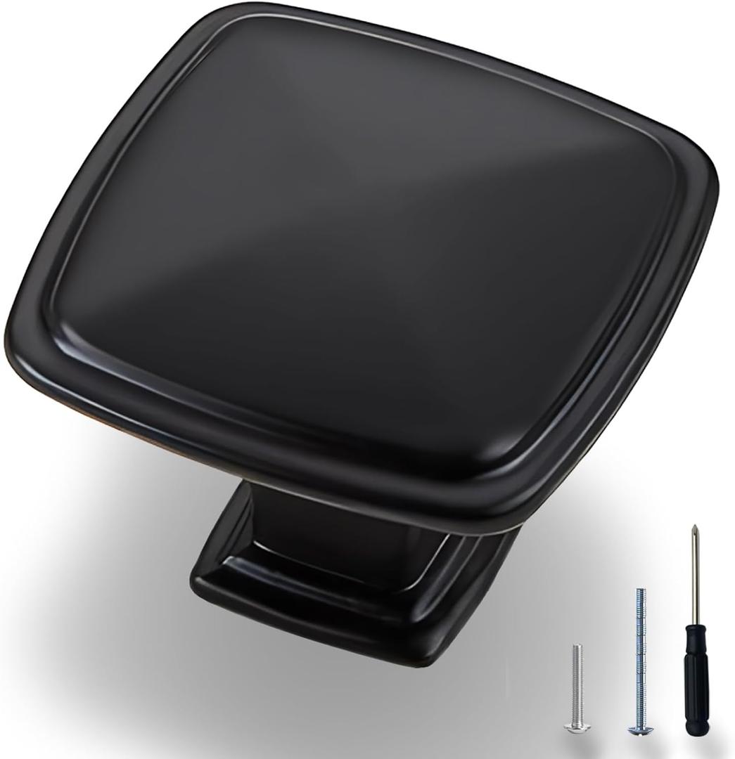 10 Pack Kitchen Cabinet knobs Hardware Black Cabinet Handles Cabinet pulls Dresser knobs Kitchen Dressers Wardrobe and Bathroom Cabinet Doors Wardrobe Door Handle Drawer Handles