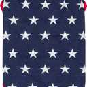 Fitwarm Patriotic Star Dog Shirt for 4th of July, Memorial Day, Independence Day, Holiday Dog Clothes for Small Dogs Boy Girl, Pet Cat Outfit, 100% Breathable Cotton, Red, Navy Blue, White, Medium