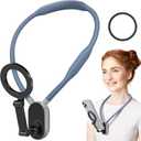 Magnetic Neck Phone Holder, Phone Neck Mount, Magnetic Neck Mount for Phones, Hand Free POV/Vlog Phone Holder, iPhone Chest Mount, Video Recording for iPhone 15 14 13 12 Seires (Blue)
