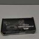 High Pressure Handheld Shower Head Briout 5-Settings Powerful Water Spray Shower Head against Low Pressure Water Flow with Stainless Hose and Adjustable Mount (Silver)