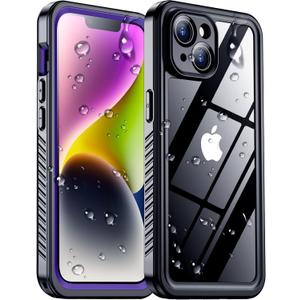 Red2Fire 2024 New for iPhone 14 Case Waterproof,[Built-in Screen Protector & Camera Protector][Full Body Shockproof][IP68 Underwater][Dustproof][Dropproof] Phone Case for iPhone 14 6.1" Purple