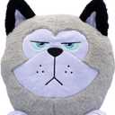 Hangry Petz: Cooper Husky - 12" Grey & White Animal Plush, Squeeze Tummy for Sounds, Hungry Angry Embroidered Expression, Soft Round Companion, Kids