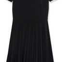 Amazon Essentials Women's Gathered Short Sleeve Crew Neck A-line Dress (Available in Plus Size)