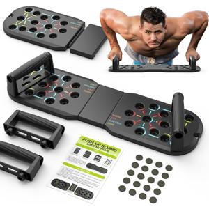 Push Up Board Fitness, Workout Home Gym Equipment, 20 in 1 Exercise Pushup Bar Handles for Floor, Strength Training Equipment for Men