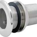 Stainless Steel 316 Durable Combo Stainless Steel Thru-Hull Fitting w/Nut with Custom Gasket Boat Plumbing Fittings for Boats, Yachts, Marine