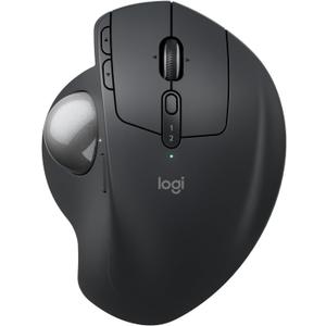 Logitech MX Ergo S Advanced Wireless Trackball Mouse, USB-C Rechargeable Wireless Ergonomic Mouse with Bluetooth and Encrypted Dongle, 6 Programmable Buttons, for PC/Mac - Graphite