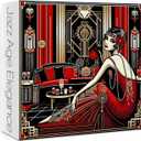 Vintage Wine Elegant Lady Puzzles for Adults 1000 Pieces. Beautiful Woman Crystal Aesthetic Jigsaw Puzzles. Challenging Colorful Diamond, Retro,Art Puzzles
