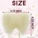 Fake Private Hair Invisible Realistic Bikini Body Hairs Fake Chest Hair Mustache Fake armpit hair 100% Handmade (Yellow)