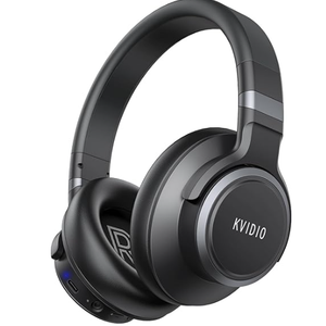 KVIDIO Active Noise Cancelling Headphones, 70 Hours Playtime Bluetooth Headphones Wireless with Microphone, Transparency Mode, Deep Bass and Hi-Fi Stereo Sound Over Ear for Travel Office