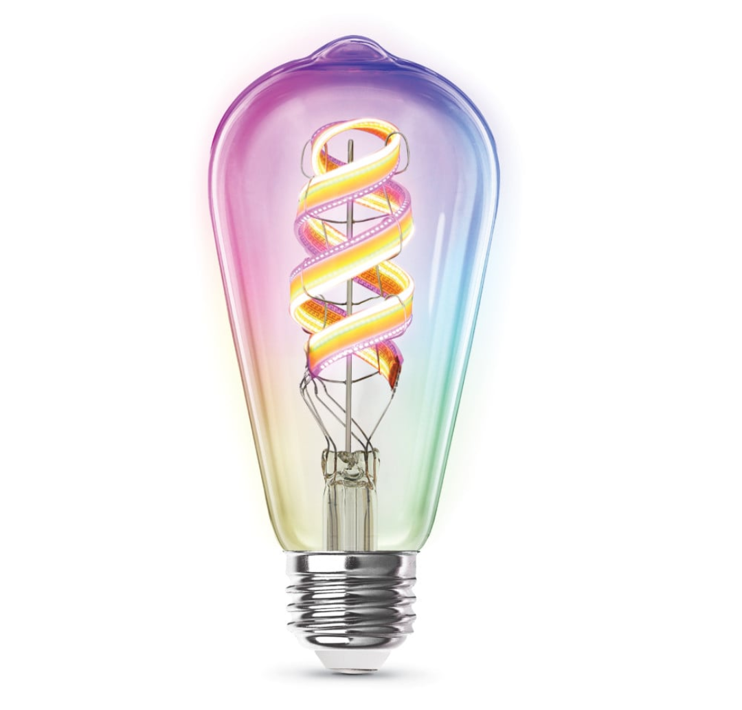 Feit Electric ST21 E26 (Medium) LED Smart Bulb Amber 60 Watt Equivalence 1 pk