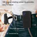 Ailiber for Samsung Galaxy S24 FE Case with Belt Clip, Samsung S24 FE Case Holster with Screen Protector, Swivel Kickstand Holder, Slim Shockproof Shell Pouch Phone Cover for S24 FE-Black