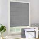 LazBlinds Cordless Roman Shades - No Drill Easy Install Light Filtering Window Blinds, Thermal Insulated Room Darkening with UV Blocking for Bedroom/Living Room, Window Size 35" W x 64" H, Charcoal