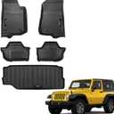Floor Mats and Cargo Trunk Liner for Jeep Wrangler JL 2 Door 2018-2025 2026 All Weather Floor Liner for Jeep Wrangler Accessories (Only for JL 2 Door)
