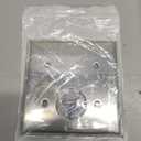 Leviton 2-Gang Toggle/Single Receptacle Combination Wallplate, Standard Size, Non-Magnetic Stainless Steel, 84085-40