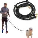 Hands Free Dog Leash,Waist Leash for Dog Walking,Slip Leads for Dogs (Black)