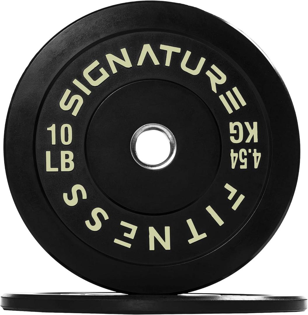 Fitvids Barbell 2-Inch Olympic Bumper Weight Plates Set – 10 lbs – Colored