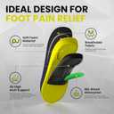 High Arch Support Orthotics Insoles - Welnove Plantar Fasciitis Pain Relief Shoe Inserts for Flat Feet, Foot Pain, Heel Spurs - Fatigue Reduce All-Day Standing Work Boot Insoles Men & Women (S)
