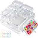 9 Pack Clear Hard Shell Zipper Case,Waterproof Toiletry Cosmetic Bag,Toy Organizers Storage Box,Diaper Bag Organizer,Pencil Case,Clear Plastic Zipper Pouches for Office Home Storage(1XL,1L,1S,6Mini)