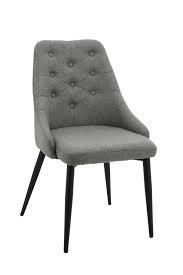 Piper Tufted Chair, Grey Linen