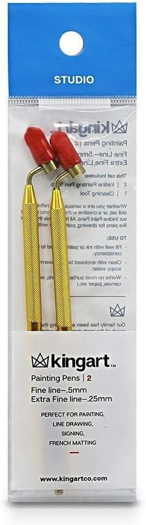 KINGART Fine Line Painting Pen Set of 2 Sizes