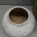 Rustic White Ceramic Vase Farmhouse Round Flower Clay Pottery Large Terracotta Floor Vases for Decorative Centerpiece Vintage Home Decor Aesthetic for Living Room Bedroom Table Entryway