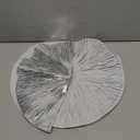 Sliner 12 Pack Fall Thanksgiving Placemats Autumn Pumpkin Place Mats, 17 x 16 Inch Pressed Vinyl Metallic Thanksgiving Table Decorations for Party Kitchen Dinning(Silver)