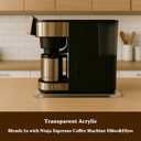 Espresso Coffee Sliding Tray for Ninja Luxe Cafe Accessories Breville Espresso Machine Accessories, Transparent Acrylic Coffee Slider Board Compatible with ninja luxe cafe espresso machine ES601&ES701