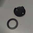 BOOMIBOO Bathtub Drain Tip-Toe Trim Set with Two-Hole Overflow Faceplate, Bath Tub Drains Conversion Kit with Universal Fine/Coarse Thread, Replacement Bathtub Drain Stopper Assembly, Matte Black