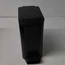 TIPGO Slim Bathroom Trash Can with Lid Soft Close, Step Pedal, 6 Liter / 1.6 Gallon Stainless Steel Trash Bin, Small Garbage Cans for Bedroom, Office, Kitchen (Matte Black)