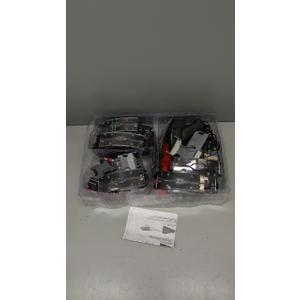 Slot Car Race Track Set, 19ft Electric Track with LED Lights and 4 Slot Cars, 2 Hand Controllers and Racing Game Lap Counters, Set Features Loop, Turns, and Crossover for Boys Age 612