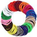 Anezus 200 Pcs Hair Ties for Women Girls Hair Elastics Hair Bands Ponytail Holders Hair Rubber Bands for Thick Straight Curly Hair (Multi-colored)
