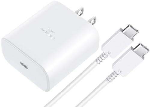 45W Type C Charger Super Fast Charging Cord 6FT Samsung Charger 45W USB C Super Fast Charger for Samsung Galaxy S25/S25+/S24/S23/S22/S21/Ultra/Plus/FE,Note 20,Galaxy Tab,Z Fold/Z Flip,A55,A15,A16,A56