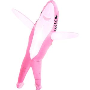 Shark Costume Kids 4'3''-4'11'' Tall, Pink Inflatable Shark Costume for Halloween, Gifts