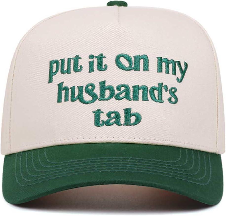 Funny Hat Put It On My Husband's Tab Trucker Hats Vintage Dad Hat Unisex (Green)