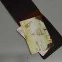 Leather Cover for 3.5x5.5Top Spiral Notebook, Handmade Leather Notebook Cover Compatible with Rocketbook Mini Size, Small Pocket Memo Notepads Holder with Business Card Holder-Coffee