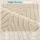 Turquoize Waterproof Couch Armrest Covers for Sofa Non-Slip Fuzzy Couch Arm Covers Set of 2 Washable Thick Soft Recliner Chair Arm Cover Protector Cover (Beige, 23" x 23" 2 Pack)