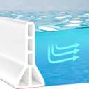 (Upgraded) 3 High Shower Threshold Water Dam 67 Inch Collapsible Shower Barrier Water Barrier Shower Water Stopper Shower Water Guard Dry and Wet Separation for Bathroom Kitchen and More (5.6ft)