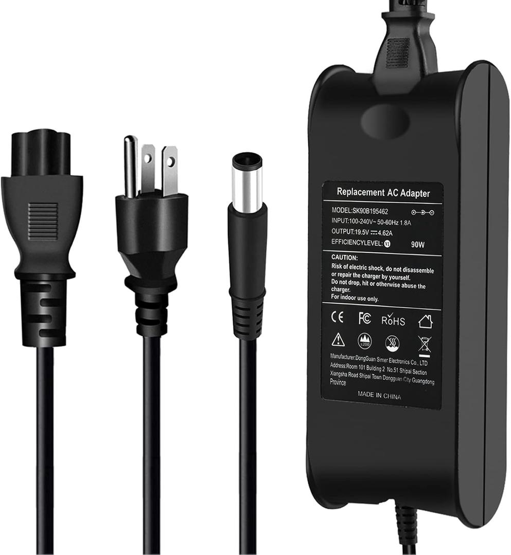 90W Laptop Charger Compatible with Dell Inspiron 17r N7110 N7010 5720 15 N5010 N5030 N5040 N5050 15 15R 5537 15 M5010 M5030 1440 1520 1521 1720 1750 3537 7537 7548 7737 Power Supply Cord