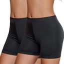 Avidlove Women's Slip Shorts for Under Dresses Seamless Under Shorts Smooth Shaping Boyshorts Panties Anti Chafing Underwear (Black*2) M