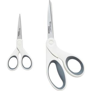 Westcott 5" Micro-Tip & 8" Bent Craft Scissors with Titanium-Bonded Blades for Crafting, Sewing & More,  Pack