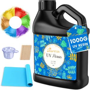 Bsrezn  UV Resin Hard, Crystal Clear Premixed Resin for Jewelry Making and Crafting (1000g)
