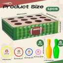 Leitee 45 Pcs Football Games Ring Toss Games Bowling Set Include 1 Football Box 12 Plastic Bowling Pins 32 Throw Toss Rings for Football Birthday Party Family Games Supplies
